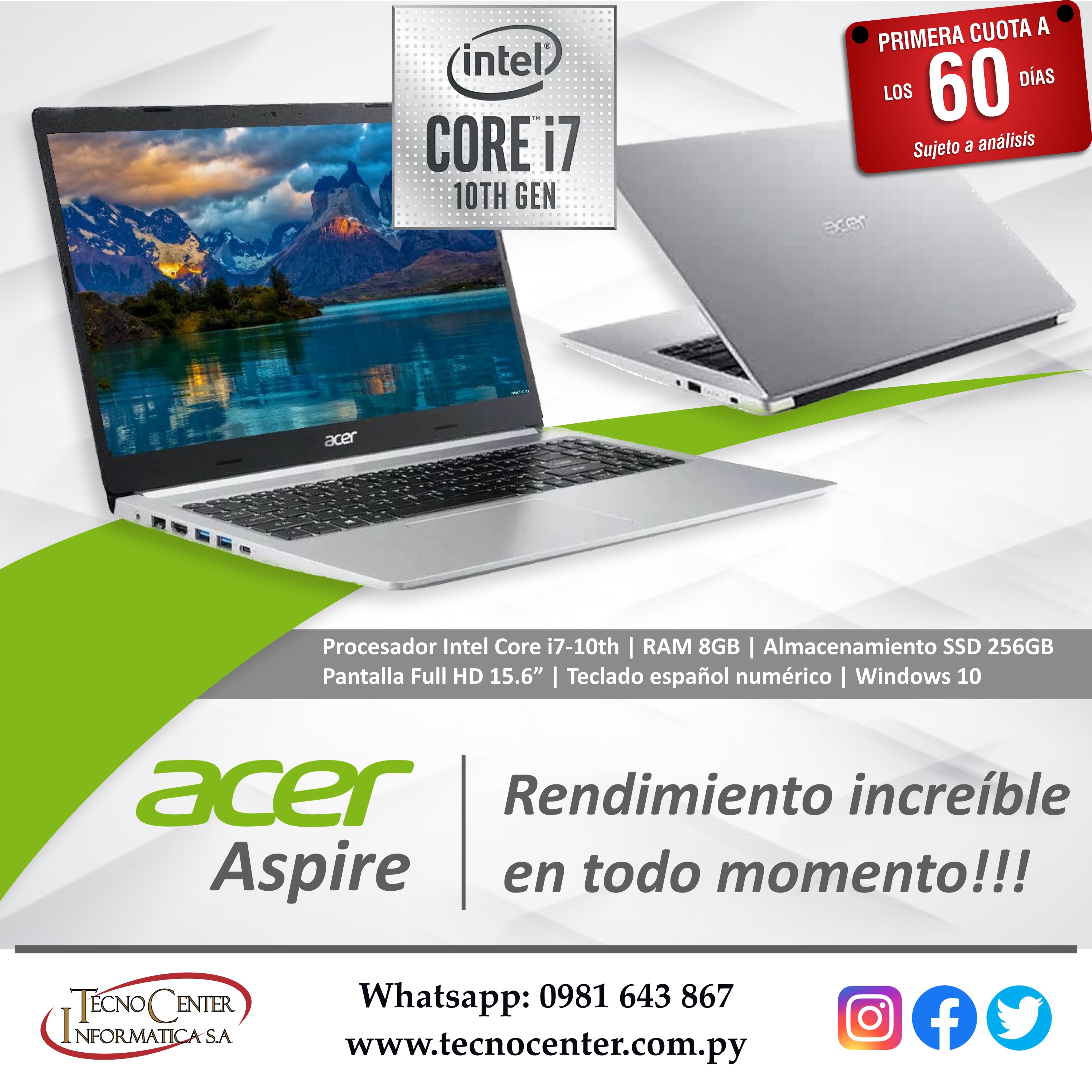 Notebook Acer Aspire Intel Core i7